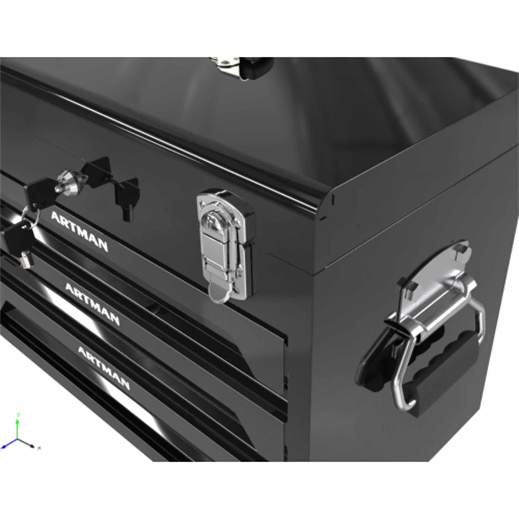 Aukfa 439-Piece Mechanics Tool Set, 3 Drawer Tool Organizer Metal Box w/ Tool Kit for Home, Auto Repair, Black