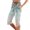 1-Green, variant on Women's Fashion Printed Slim Fit Capri Pants Soft Comfortable Casual Cropped Trousers Drawstring Elastic Waist Straight Leg Split Hem Summer Capris Casual Vacation Wear 1-Green XXL