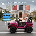 thumbnail image 5 of 24V Kids Ride On Car W/Parents Control,2*200w Power motors,Four Wheel Suspension,Adjustable speed,USB,MP3,Music,Bluetooth,Large display screen,Power Display,Safety Belt for Kids Aged 3+., 5 of 7