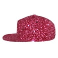 thumbnail image 3 of Haiem Pink Glitter Classic Snapback Cap Flat Bill Hat Baseball Cap Adjustable Size Cotton Dad Hat, 3 of 9