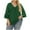 Green, variant on Summer Plus Size Tops For Women Causal Solid Color Loose 3/4 Length Ruffled Sleeve V-Neck Pullover Blouse T-Shirt Oversized Women Shirts Under $10 Black L
