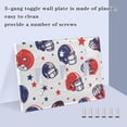 thumbnail image 3 of Yayeee Toggle Light Switch Wall Plate 3-Gang 6.37"x4.48" Decorative Outlet Cover, Star Spangled Helmets, 3 of 7