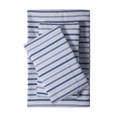 thumbnail image 2 of Mainstays Blue Stripes 4-Piece Polyester Sheet Set, Full, 2 of 5