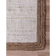 thumbnail image 4 of Ripaz Vogue Rug Natural Jute Hand Braided Rectangle Runners Area Rug, White with Beige Border (3x6 Ft), 4 of 4