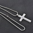 thumbnail image 6 of QHUDLV Cross Pendant Necklace – Men’s Steel Prayer Chain – Religious Jewelry, 6 of 9