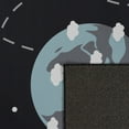 thumbnail image 4 of Kids Rug Non-Slip Play Mat with Planets and Rockets in Grey, 4 of 5