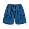 thumbnail image 6 of EOYWHK Men's Gym Shorts Quick Dry Cargo Shorts with Multi-Pockets Relaxed Fit Workout Shorts for Men Soft Lightweight Breathable Active Shorts for Blue XXXXL, 6 of 7