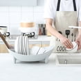 thumbnail image 4 of Compact Multi-Purpose Dish Drying Rack with Drainage, Space-Saving Tableware Organizer for Plates, Bowls and Glasses, Detachable Basket Design for Easy Cleaning, Plastic Drainer, 16*11*5in, B, 4 of 6