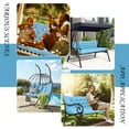 thumbnail image 5 of Outdoor Swing Cushions, Waterproof Thicken Porch Swing Cushions with Ties, 2-3 Seater Patio Swing Replacement Cushion for Backyard, Lawn and Garden（Sky blue-40*70in）, 5 of 5