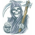 thumbnail image 1 of Tinsley Transfers The Reaper 8 Ball Temporary Tattoo Biker Halloween FX Makeup, 1 of 2