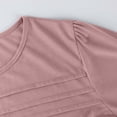 thumbnail image 6 of LISTHA Long Sleeve T Shirt Women 2025 Pleated Blouses Crew Neck Trendy Tunic Tops Dressy Fashion Tops Light pink S, 6 of 6