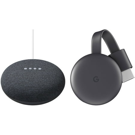 Google Nest Mini Wireless Speaker Bundle (Chromecast Charcoal)