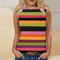 thumbnail image 4 of Mode Femmes Sans Manches Vêtement Imprimé Confortable Respirant Blouses Col en V Tops Vente en Liquidation, 4 of 4