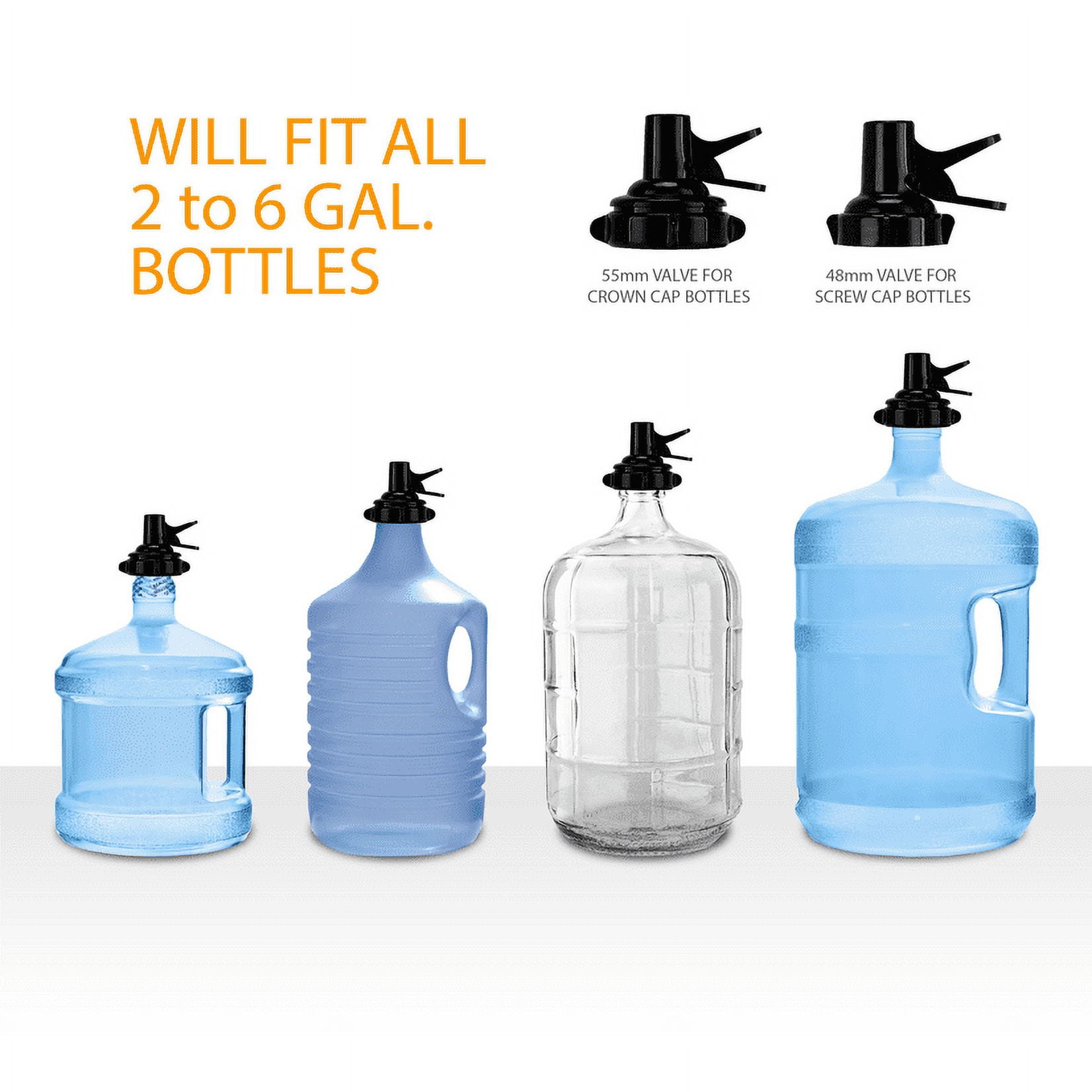 Brio 5 Gallon Water Bottle Jug Drink Dispenser Storage Cooler Fordable Cradle Stand Stainless Steel Rack Holder No Leak