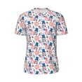 thumbnail image 6 of Rocae American Gnomes for Men's Mesh Quick-Dry Short Sleeve Workout T-Shirt,Mens Crew Neck Tee Lightweight Soft Classic T Shirts Large, 6 of 9