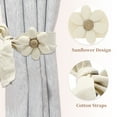 thumbnail image 3 of Unique Bargains 2pcs Curtain Tiebacks Flower Curtain Ties for Drapes Curtain Holdbacks Wall Decoration for Home Beige, 3 of 6