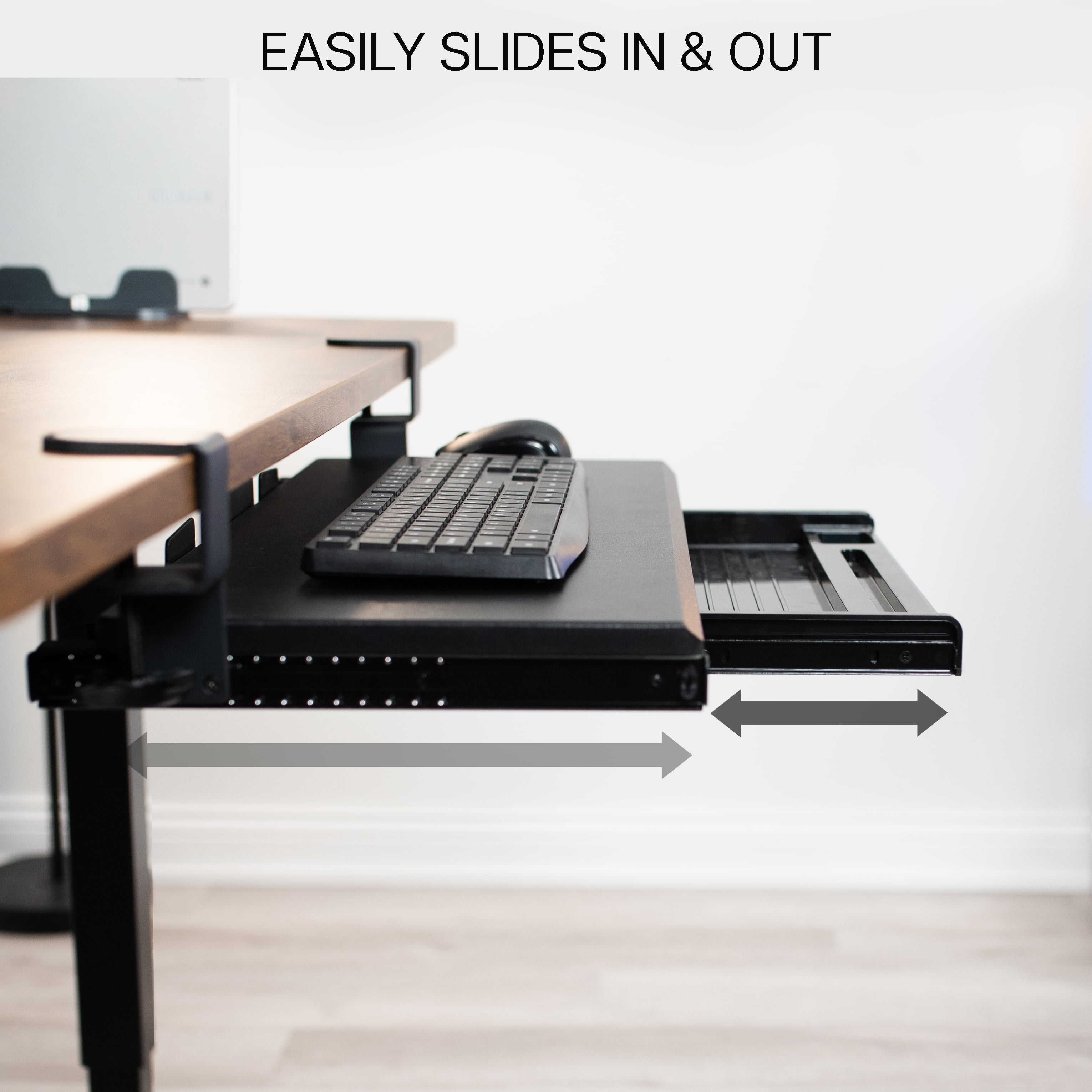 VIVO Extra Sturdy Clamp-on Computer Keyboard Tray Platform with Pencil Drawer