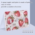 thumbnail image 4 of Dailycode Light Switch Plate Covers 2 Gang Wall Plate Plastics Outlet Covers for Kitchen Home Office Decor Pink Strawberry White Flowers, 4 of 8