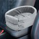 thumbnail image 2 of Asiento de coche para perros, correas ajustables para cachorros de tamaño mediano y pequeño, asiento para gatos, mascotas, cama de viaje con parte inferior suave y antideslizante, pana gris, 2 of 8