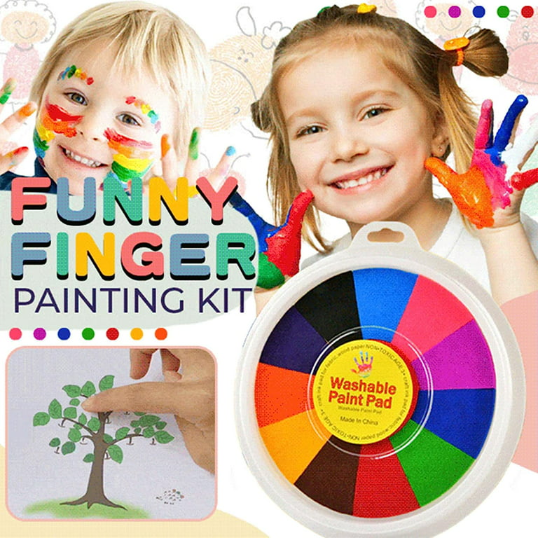 Etereauty Ink Pad Pad Craft Stamps Pads Stamp Finger Thumbprintcolored Kids  Rainbow Red Fingerprintfoot Ink Color Scrapbooking 