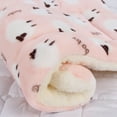 thumbnail image 3 of Walbest Puppy Blanket Cute Prints Pet Cushion Anti-Slip Pet Bed Small Dog Cat Bed Soft Warm Sleep Mat, 3 of 6