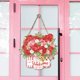 thumbnail image 5 of Cartel colgante de madera con ramo de rosas de San Valentín - Decoración romántica para la pared de casa, puerta o fiesta - 1 pieza, 5 of 8