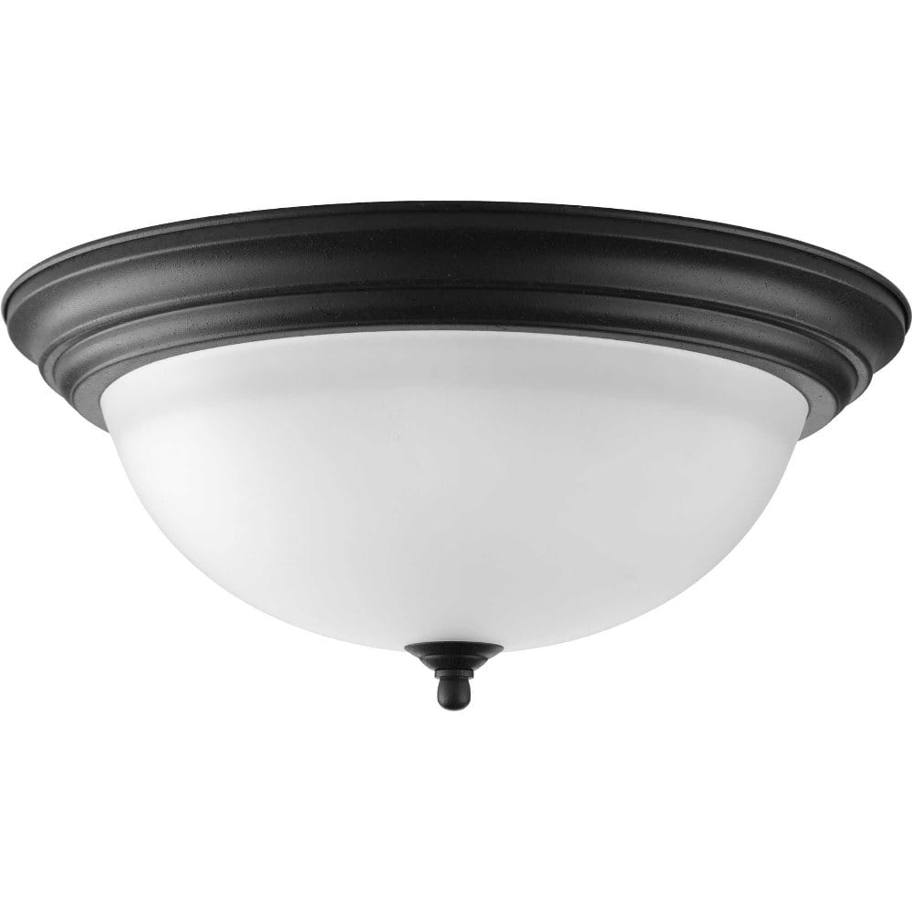 Three-Light Dome Glass 15-1/4" Close-to-Ceiling