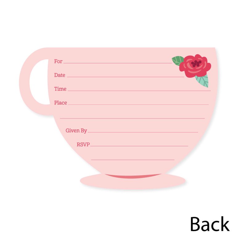 Floral Let's Par-Tea - Shaped Fill-In Invitations - Garden Tea Party  Invitation Cards with Envelopes - Set of 12 - Walmart.com