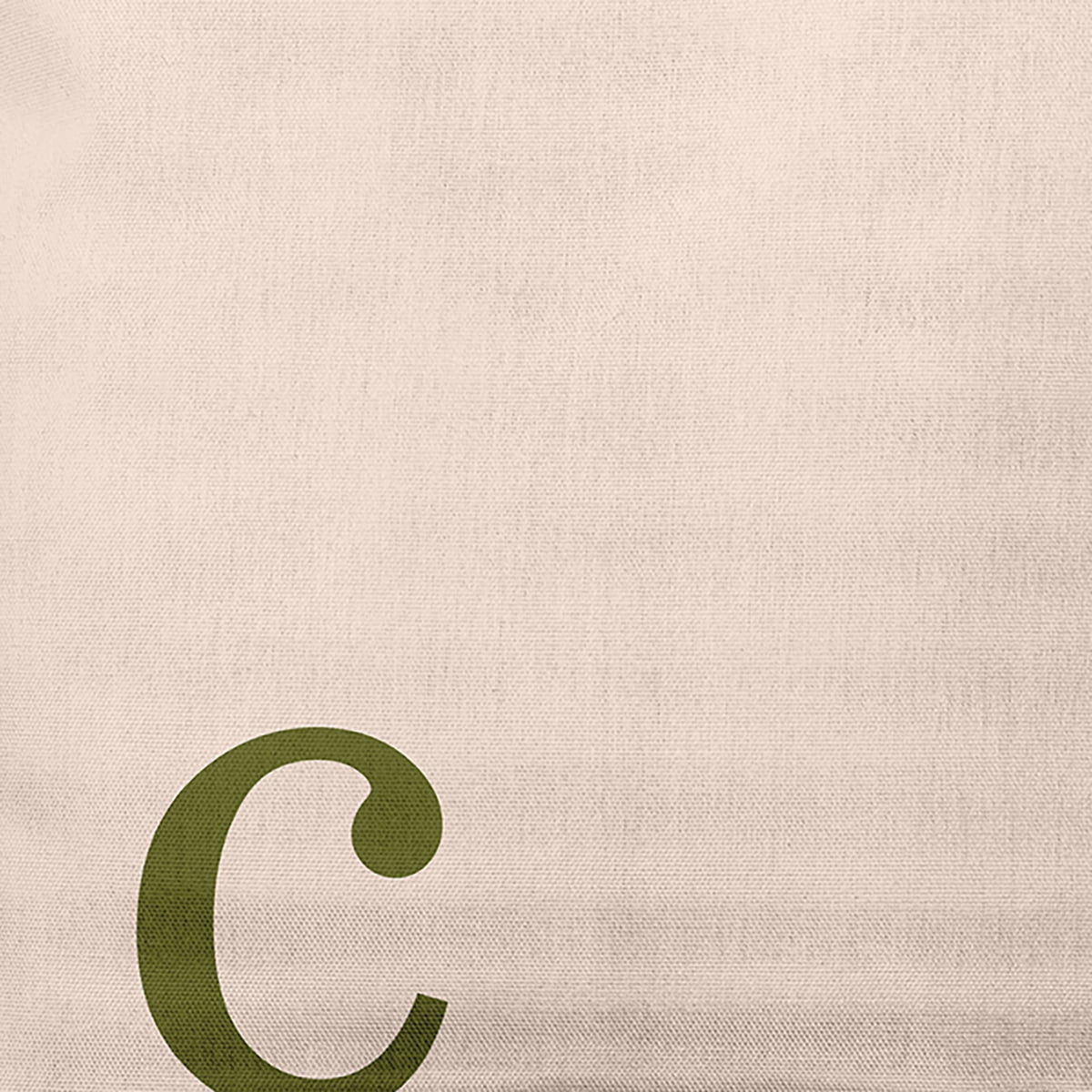 Simply Daisy 26" x 26" Modern Monogram Decorative Throw Pillow, Olive