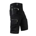 thumbnail image 2 of YYDGH Men's Lightweight Multi Pocket Cotton Casual Cargo Shorts Outdoor Twill Camo Shorts with Zipper Pockets Black 4XL, 2 of 5
