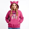 thumbnail image 3 of Pop cazadora para niña Hooded Sweatshirt Women's Cat Ear Hoodie ,Soft Streetwear Pullover ,Cute Long Sleeve Tops for Fall Winter （Hot Pink）, 3 of 4