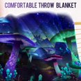 thumbnail image 4 of Mushroom Blanket Gifts for Women Girls Mom, Galaxy Space Fantasy Plant Print Decoration for Home Bedroom Living Room Couch Lounge, Soft Cozy Lightweight Throw Blankets Twin 60"x80", 4 of 5