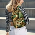 thumbnail image 6 of Honeii Mallard Duck And Flowers Print Canvas College Laptop Backpack, Durable Rucksack Travel Notebook Bag School Backpack Book Bag for Men Women-Small, 6 of 7