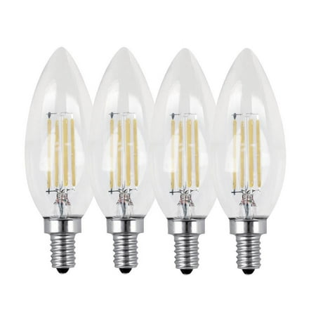 Xtricity - Set of 4 Dimmable Energy Saving LED Bulbs 3.5W E12 Base 3000K Soft White
