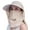 Beige, variant on Women Sun Wide Brim UV Protection Fishing Hats Foldable Ponytail Summer Hat with Detachable Flap