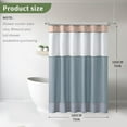 thumbnail image 3 of Blue and White Shower Curtains for Bathroom, Boho Shower Curtain Fabric,Neutral Striped Shower Curtain Farmhouse Style Quality Modern Shower Curtains Standard Size 72"W x 84"L (Pack of 1), 3 of 6