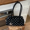 thumbnail image 5 of Rvusndi Polka Dot Bowler Bag,Slouchy Tote Bags Polka Dot PU Bowler Bag for Women Fashion Hobo Bags Large Shoulder Bag Handbag for Travel Work, 5 of 8
