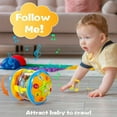 thumbnail image 4 of DEBGFS  Toys 6 to 12 Months - Ocean Rotating Light Up Musical Crawling Toy for Infants  Tummy Time Toys for 6-12 Months  1 Year Old Boy Girl Gifts  Interactive Toddler Toy, 4 of 7