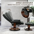 thumbnail image 5 of AVAWING 8 Point Vibration Massage Recliner Chair w/ Ottoman, Swivel Reclining Chair, Indoor, Black, 5 of 9