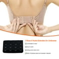 thumbnail image 2 of pitrice Extension Strap Bra Extenders Buckle 4 Hook Breathable Practical Accessories Adjustable Replacement 3 Rows Underwear black, 2 of 5