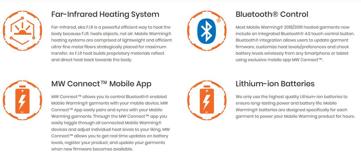 mobile warming 7.4 v women's ion heated baselayer pant