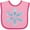 Pink and Fuchsia, variant on Inktastic Icy Blue Winter Snowflake Boys or Girls Baby Bib