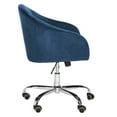 thumbnail image 5 of SAFAVIEH Amy Tufted Chrome Leg Swivel Office Chair, Navy, 5 of 9