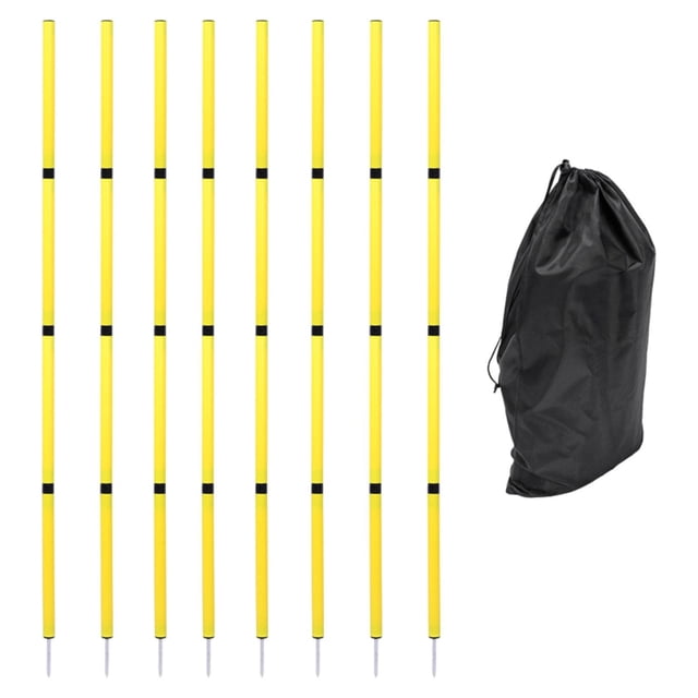ZheElen Soccer Training Sticks 6ft Adjustable for Yellow Agility Workout Improve Basketball