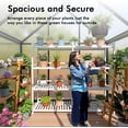 thumbnail image 4 of WUKHG 6x7.5FT Outdoor Greenhouse with Thermometer Hygrometer, Heavy-Duty Walk-in Greenhouse for Garden with Reinforced Aluminum Frame, All-Weather Greenhouse with UV-Resistant Polycarbonate Panels, 4 of 13