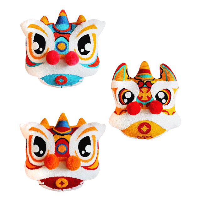 3 fundas de almohada con bordado , funda de almohada 3D creativa, funda de cojín de Año Nuevo chino, para ropa de cama, sofá, sala de estar, Naranja 42cm y Rojo Azul 43cm y Azul 43cm Gloria Funda de almohada