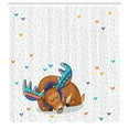 thumbnail image 3 of Ambesonne Moose Shower Curtain, Retro Antlers Animal Art, 69"Wx75"L, Multicolor, 3 of 5
