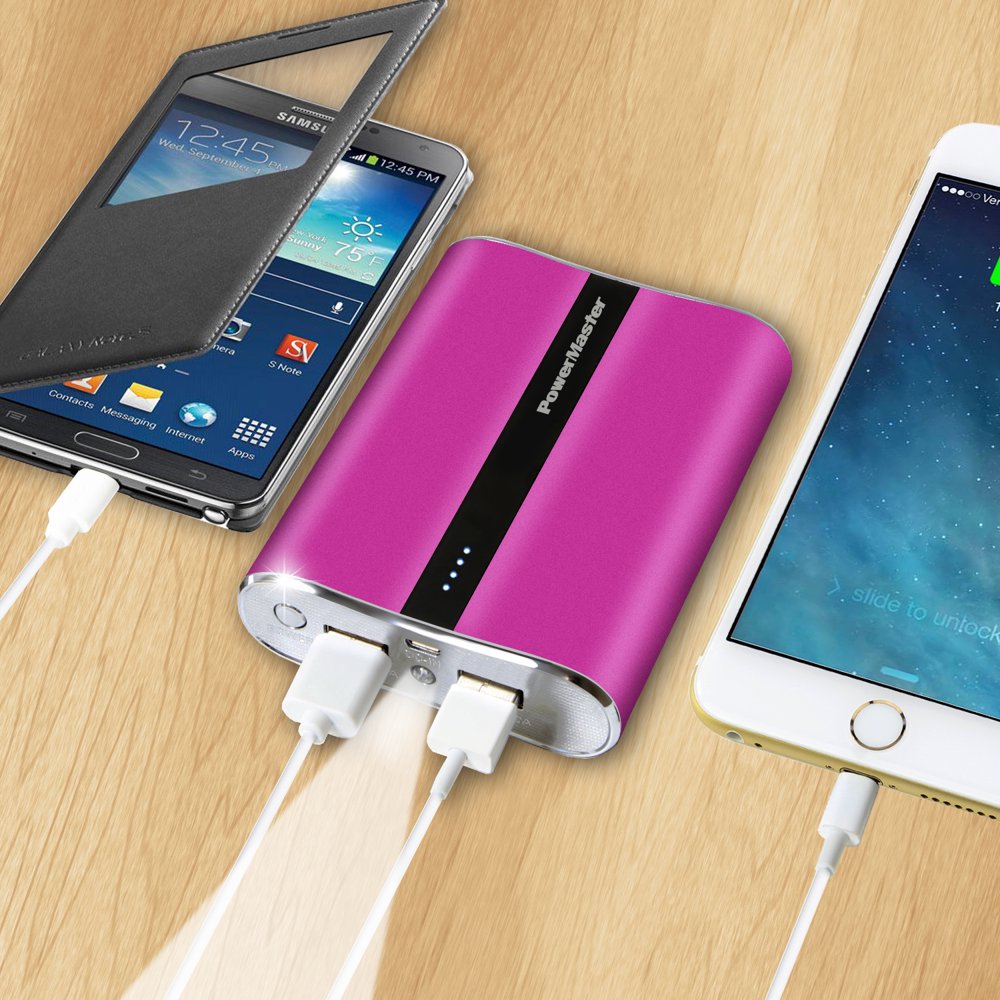 PowerMaster 12000mAh Portable Charger with Dual USB Ports Power Bank