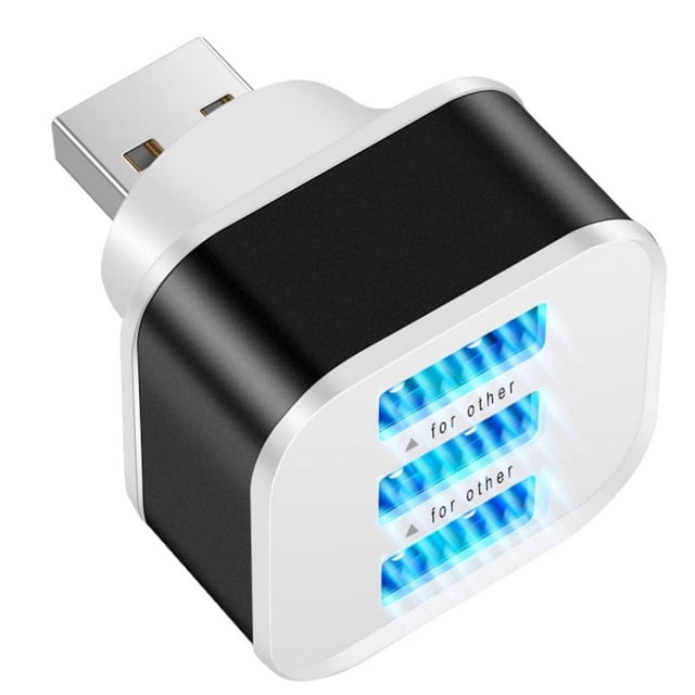 DPTALR Portable 3 Port USB Mobile Phone Charger,USB Extender Charger,Adapter Charging Plug Station Base Head Home Office Working Trips Essential Tool