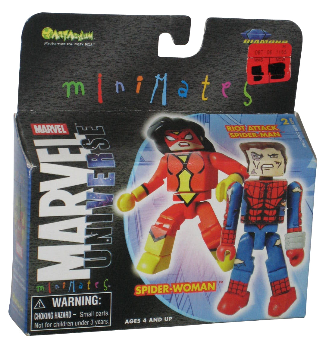 MARVEL Minimates SPIDER-WOMAN & RIOT ATTACK SPIDER-MAN Mini Collectible Toy Gift 